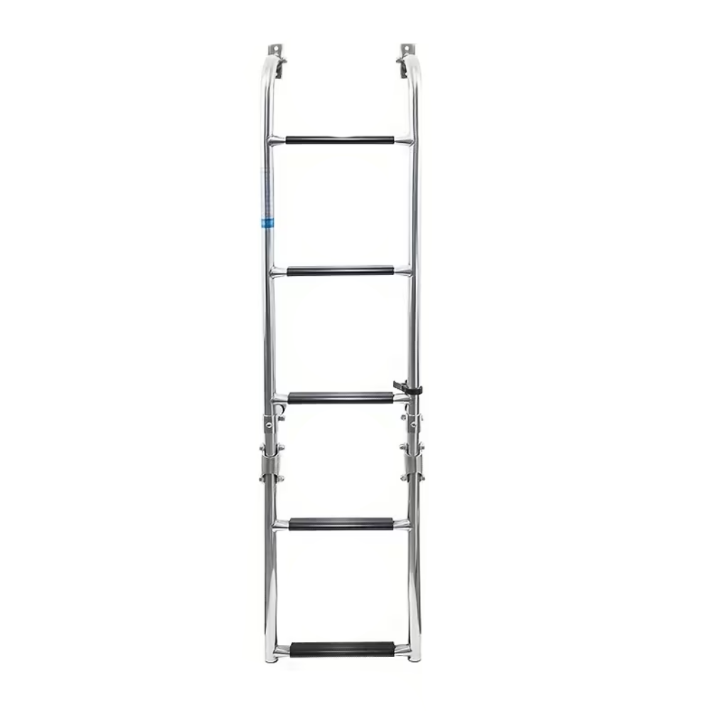 RVS zwemtrap, inklapbaar 5-tredes, breedte: 228 mm,