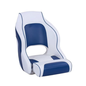 Sport kapiteinsstoel met opklapbare zitting, wit/blauw